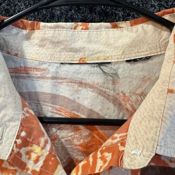 Harley Davidson L/S Button Up Shirt Cream /Orange Color Womens 2XL Nevada Co - Picture 3 of 8